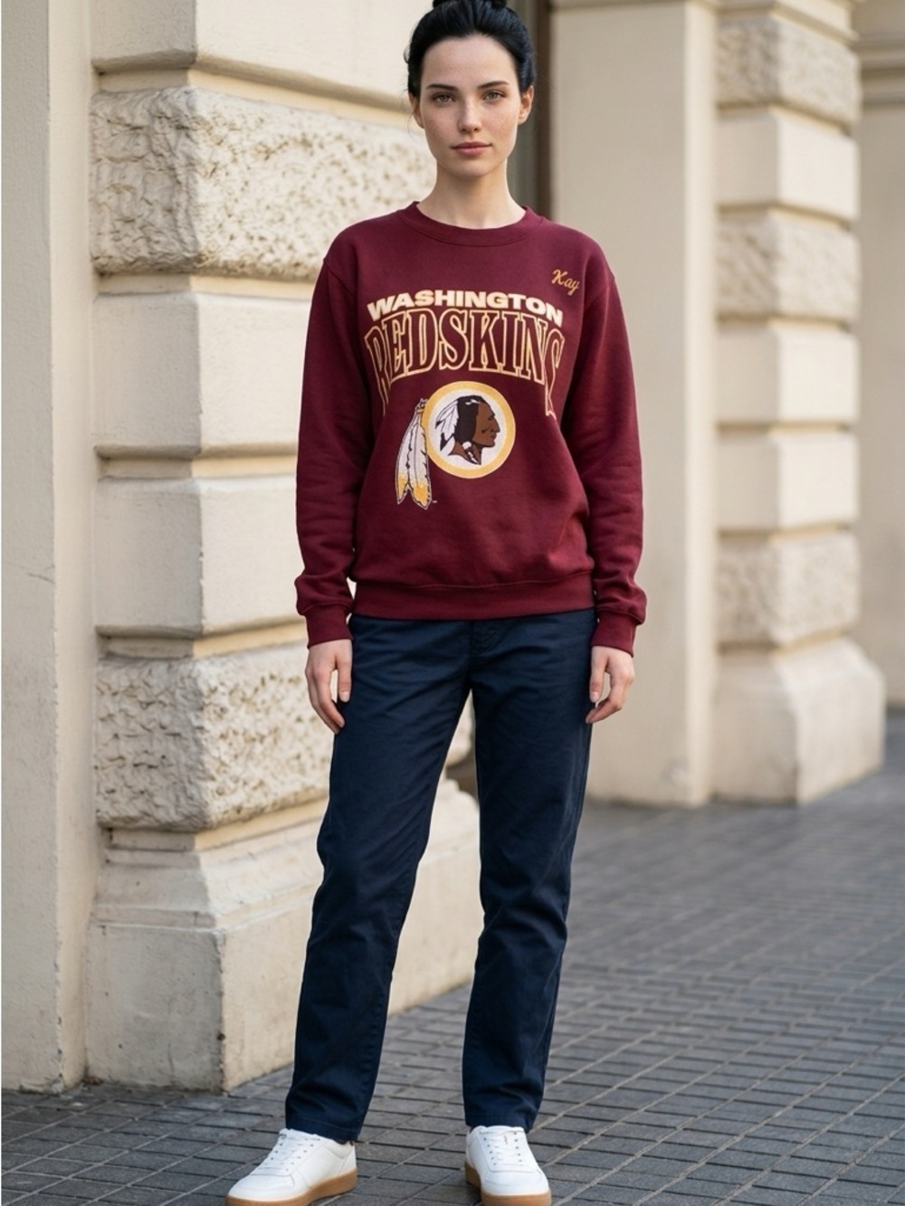 Vintage Artex Sportswear Women’s Medium Washington RedSkins Sweatshirt Made USA